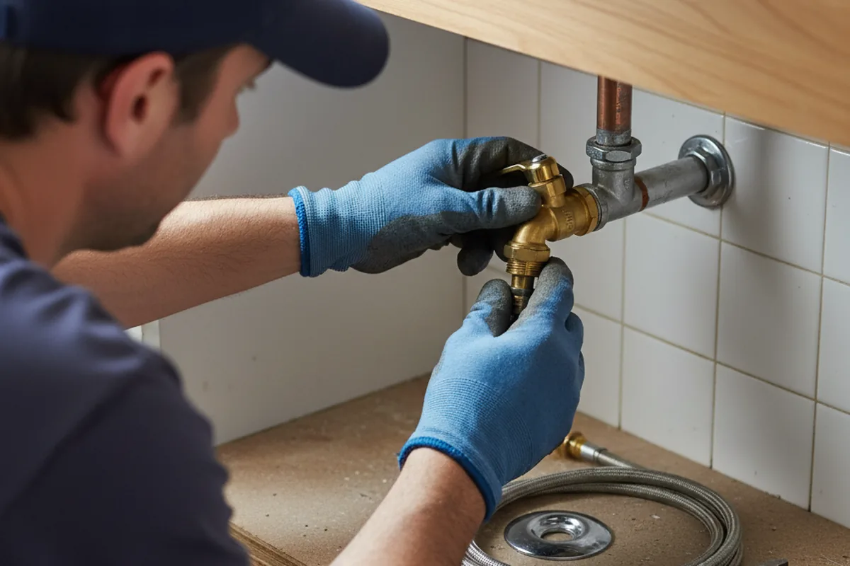 Shutoff valve and fitting work during Faucet and Fixture Repair in Oxford Junction